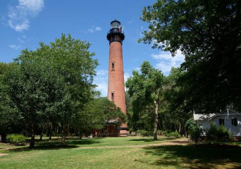 the brick currituck beach lighthouse in corolla a town on north carolinas outer banks